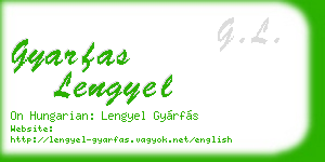 gyarfas lengyel business card