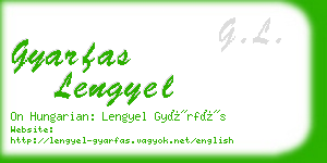 gyarfas lengyel business card